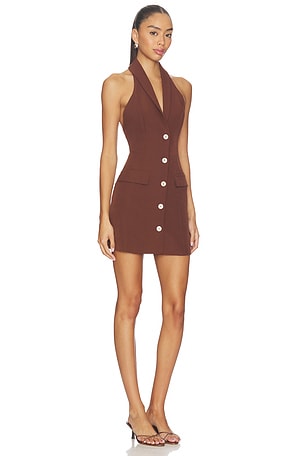 ALL THE WAYS Indiana Mini Dress in Brown. Size XXS. Also