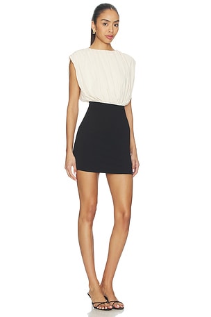 ALL THE WAYS Amira Mini Dress in Black,Cream