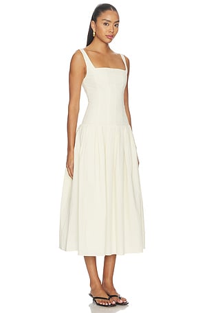 ALL THE WAYS Cypress Midi Dress in Ivory. Size XXS. Also