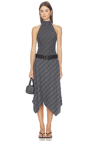 Noa High Neck Midi Dress ALL THE WAYS