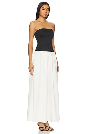 ALL THE WAYS Vega Maxi Dress in Black,White