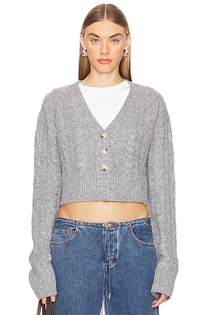 Line Dot Scarlett Cardigan in Grey REVOLVE