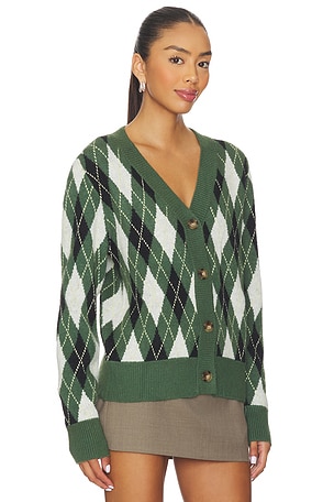 ALL THE WAYS Evelyn Argyle Cardigan in Green