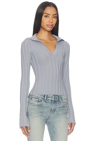 ALL THE WAYS Azarliah Sweater Top in Grey