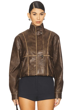 Elle Faux Leather Bomber ALL THE WAYS