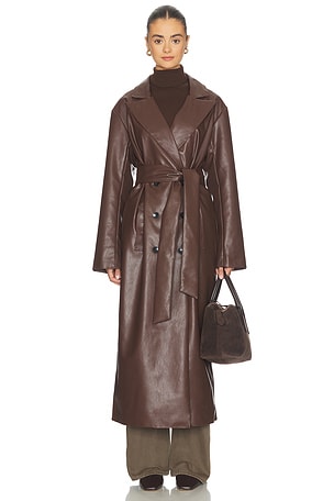 Carey Faux Leather Trench ALL THE WAYS