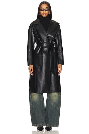 Claire Faux Leather Trench ALL THE WAYS