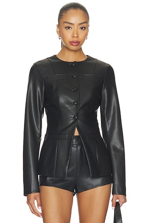 Vandellia Faux Leather Blazer ALL THE WAYS