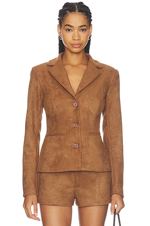 Kylli Faux Suede Blazer ALL THE WAYS