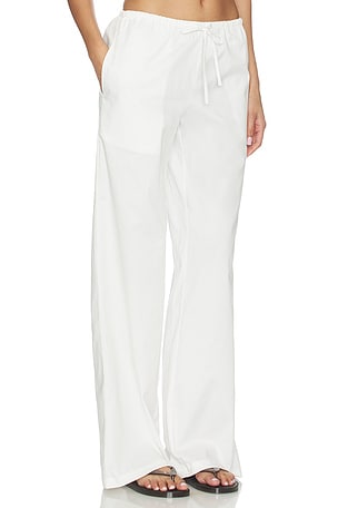 ALL THE WAYS Lyndzi Drawstring Pant in White. Size XXS. Also