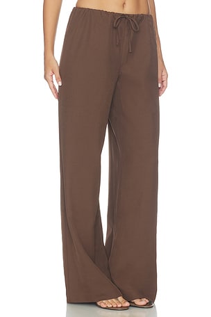 ALL THE WAYS Louisa Drawstring Pant in Brown