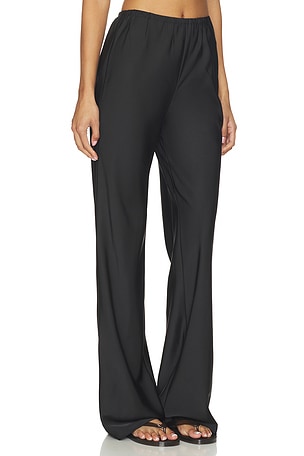 ALL THE WAYS Larissa Satin Pant in Black