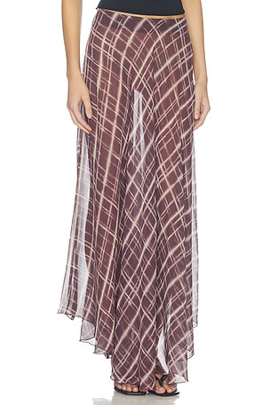 ALL THE WAYS Dianne Maxi Skirt in Burgundy