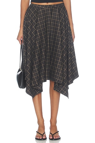 Betty Midi Skirt in Navy Plaid ALL THE WAYS