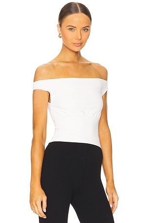 ALL THE WAYS Kelli Off Shoulder Top in White