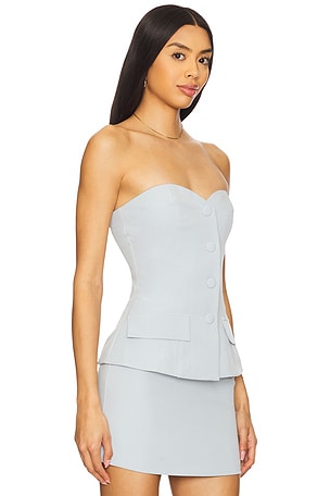 ALL THE WAYS Anslie Strapless Top in Light Grey
