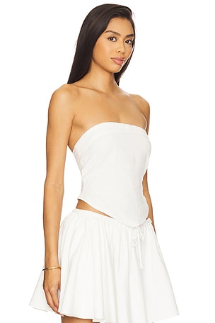 ALL THE WAYS Cici Strapless Top in White