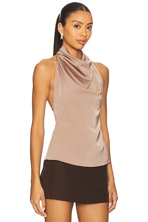ALL THE WAYS Beth Halter Top in Nude