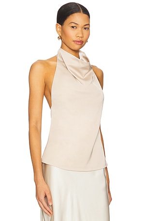 ALL THE WAYS Beth Halter Top in Beige