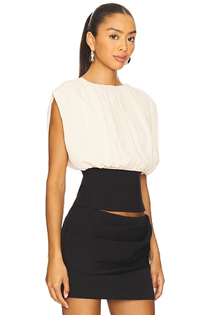 ALL THE WAYS Amira Top in Ivory,Black. Size XS. Also