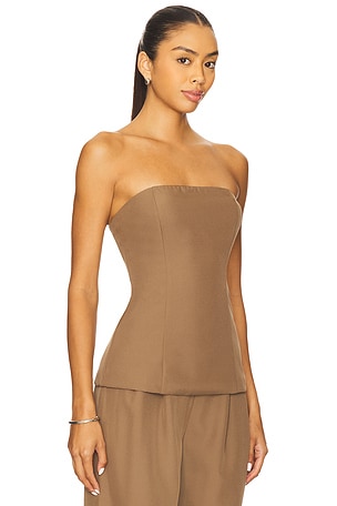 ALL THE WAYS Lily Strapless Top en Marron