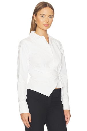 ALL THE WAYS Xandra Wrap Top in White. Size XXS. Also