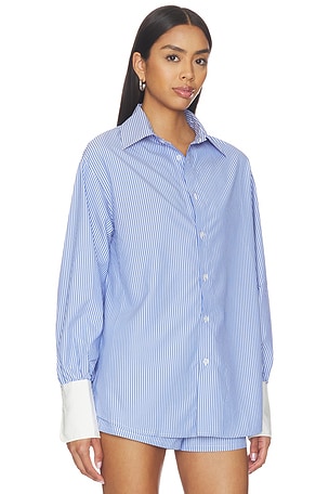 ALL THE WAYS Lucinda Button Down Top in Blue