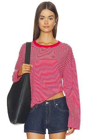 ALL THE WAYS Lily Long Sleeve Top in Red