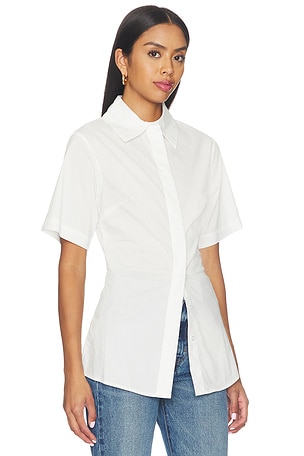 ALL THE WAYS Joan Button Down Top in White