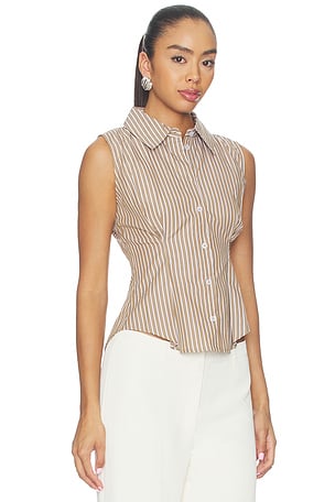 ALL THE WAYS Bessie Top in Taupe