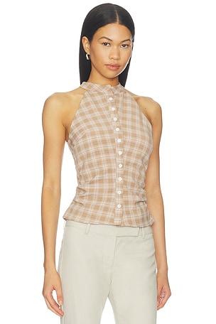 ALL THE WAYS Karie Button Front Top in Multi