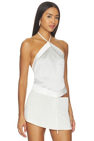 ALL THE WAYS Alazne Halter Top in Grey. Size XXS. Also