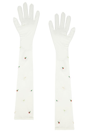 Anna October Lara Long Gloves in Ivory