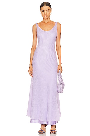 Anna October Liliane Knitted Maxi Dress in Lavender | REVOLVE