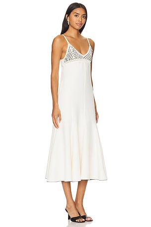 Anna October Devi Midi Dress in Ivory