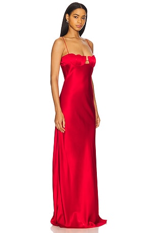 Anna October Tulip Maxi Dress in Red