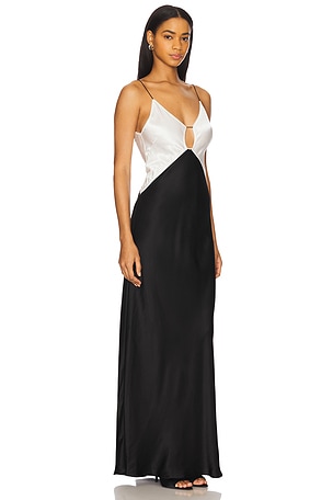 Anna October Terrin Maxi Dress in Black,Ivory