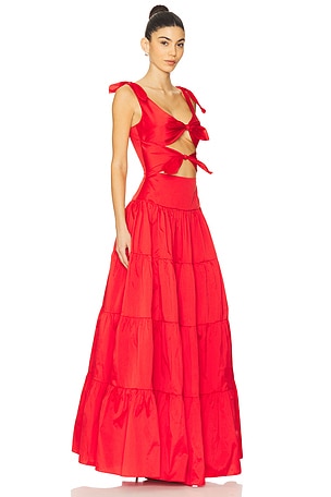 Anna October Aymie Maxi Dress in Red