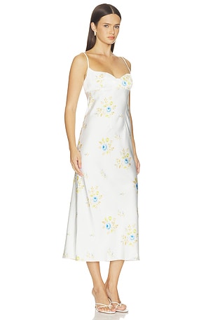 Anna October Gloria Midi Dress With New Sculpted Bodice in White