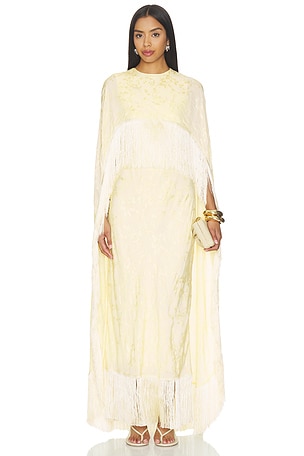 Bernice Jacquard Cape With Fringe Anna October