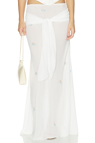 FALDA MAXI CON BORDADO ORIANA  Anna October