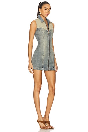 Abrand Roxie Denim Dress in Blue