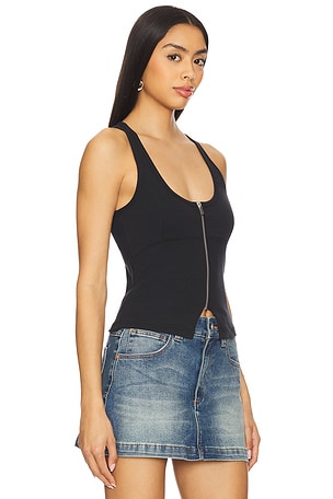 Abrand Addison Racer Top in Black
