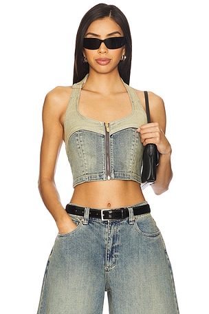 Roxie Denim Halter Top Abrand