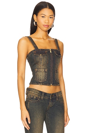 Abrand Utility Top in Blue