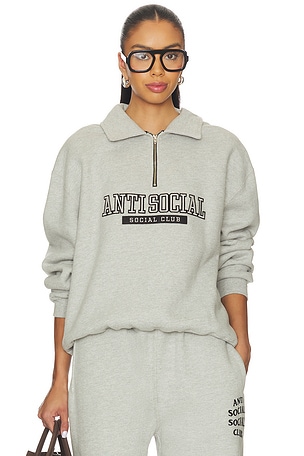 Felt The Same Applique Quarter Zip Anti Social Social Club