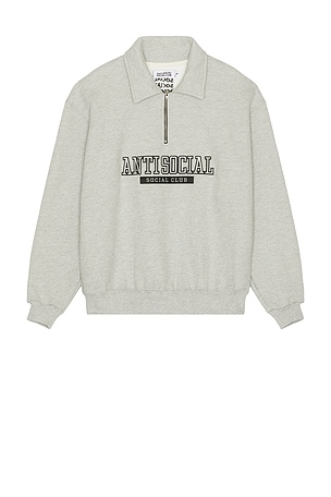 Felt The Same Applique Quarter Zip Anti Social Social Club