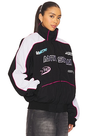 Anti Social Social Club Racing Track Jacket in Black
