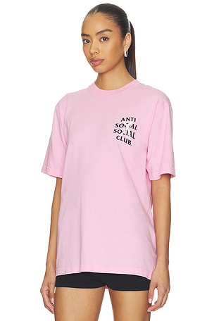 Anti Social Social Club Cancelled Hand Painted Tee in Pink