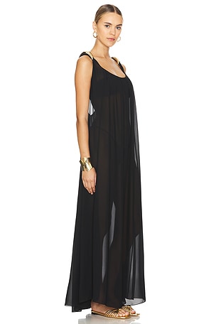 ADRIANA DEGREAS Holiday Long Dress in Black